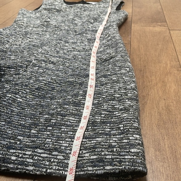 Diane Von Furstenberg Carpreena Tweed Metallic Shift Dress wool blend Size 0 - Picture 10 of 14